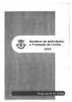 Relatório de Atividades e Prestação de Contas 2010