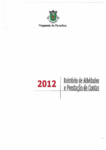 Relatório de Atividades e Prestação de Contas 2012